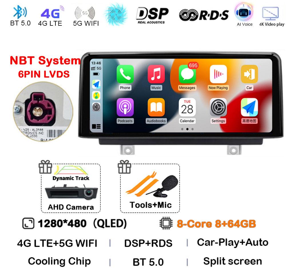 Android 14 Wireless Carplay Auto 10.25'' For BMW 1/2/3/4 Series F20/F21/F22/F30/F31/F32/F33/F34/F36 Car Radio Multimedia Stereo