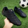 Unisex-Fußballschuhe aus Leder, große Größe, professionelles Training, Rasen-Spike-Sport-Fußballschuhe