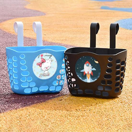 Bike Basket Hollow Out Thickened Hook Mounted DIY Sticker Stable Replacement Plastic Universal