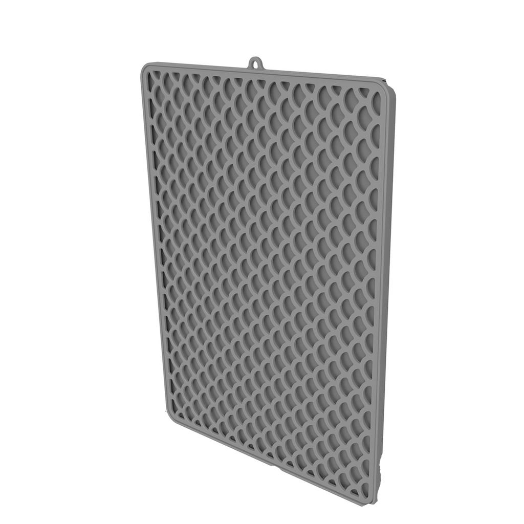 Portable Cats Litter Containment Mat Silicone Top Waterproof Base Foldable Structure For  And Space Saving