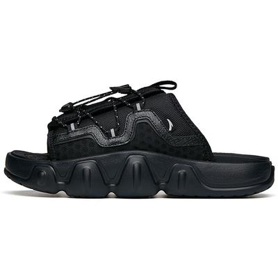Lässige Sport-Pantoletten mit Gummisohle Herrenschuhe Schwarz 912226991-3