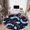 1pc Ocean Waves Office Round Area Rug, Under Office Chairs Bedroom Living Room Home Decor, Room Deco, Available In Various Sizes