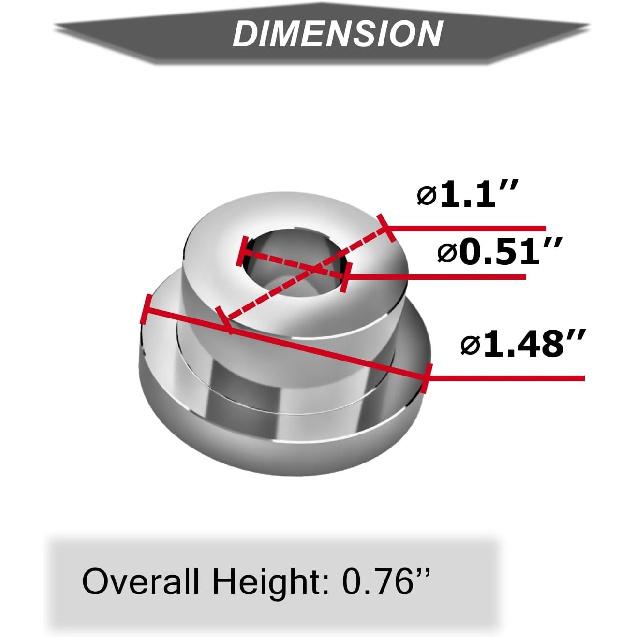 CNC Solid Billet Handlebar Riser Bushings Compatible With Harley Softail Dyna Sportster 1984-2016,Low Rider,Street Bob,CVO,Super Glide,Wide