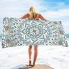Open Colorful Geometric Mandala Pattern Party Theme Print Plus Size Microfiber Beach Towel,Absorbent and Quick-Drying Sports