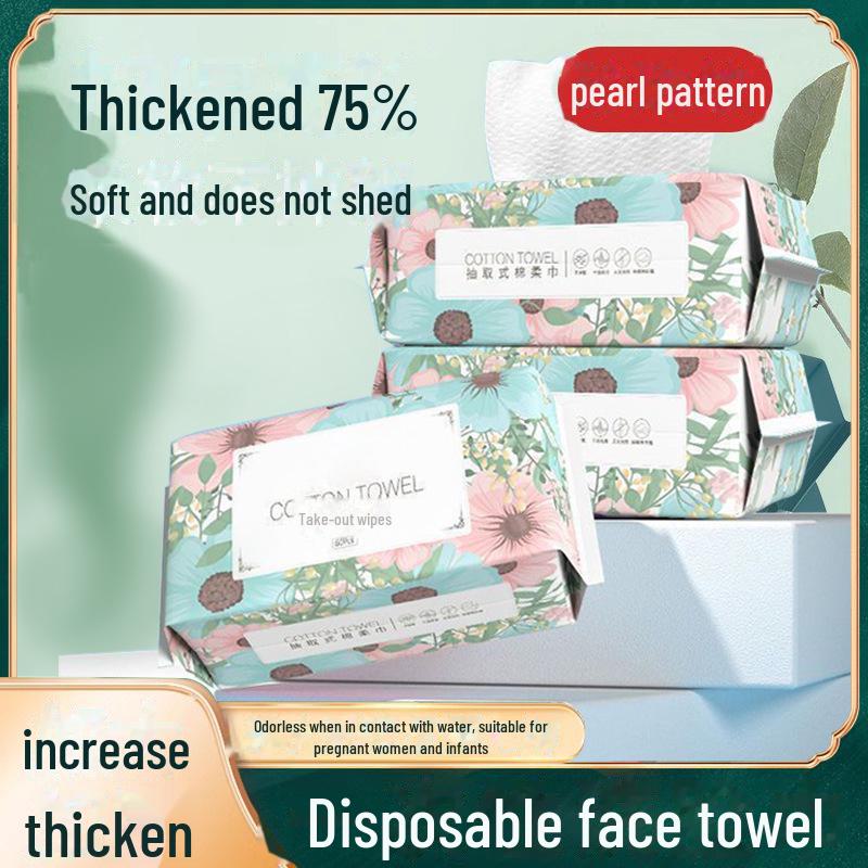 

Одноразовые полотенца для лица из чистого хлопка: Толстые, Мягкие, Увеличенные для Снятия Макияжа и Очищения