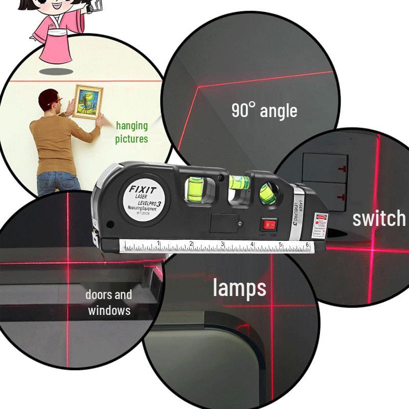 Multi-Functional High Precision Laser Level for Household and Infrared Cross-Line Decoration