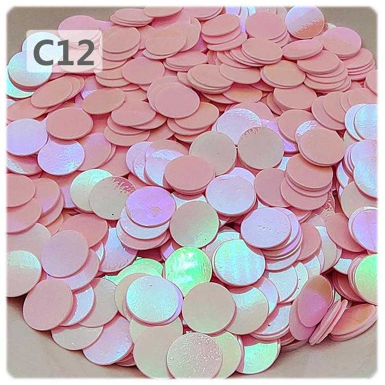 Yaleduo 6mm Flache Runde Pailletten ohne Loch für DIY-Bastelarbeiten, Handy-Dekor, Epoxidharz-Kunst und Nageldesign