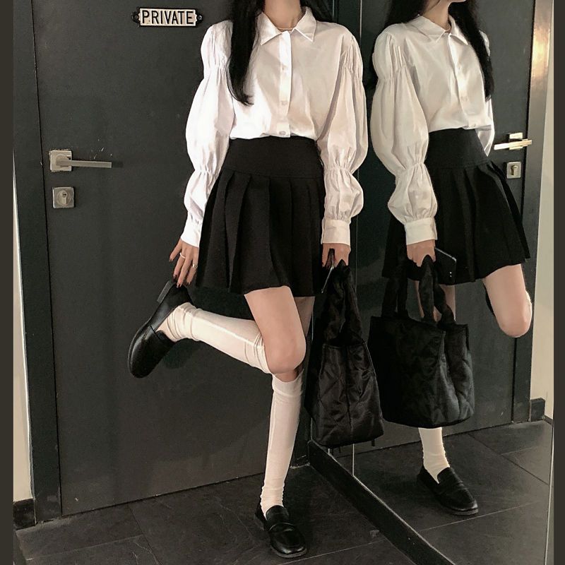 White Shirt Female Spring and Autumn 2024 New French Retro Loose Long-sleeved Blouse