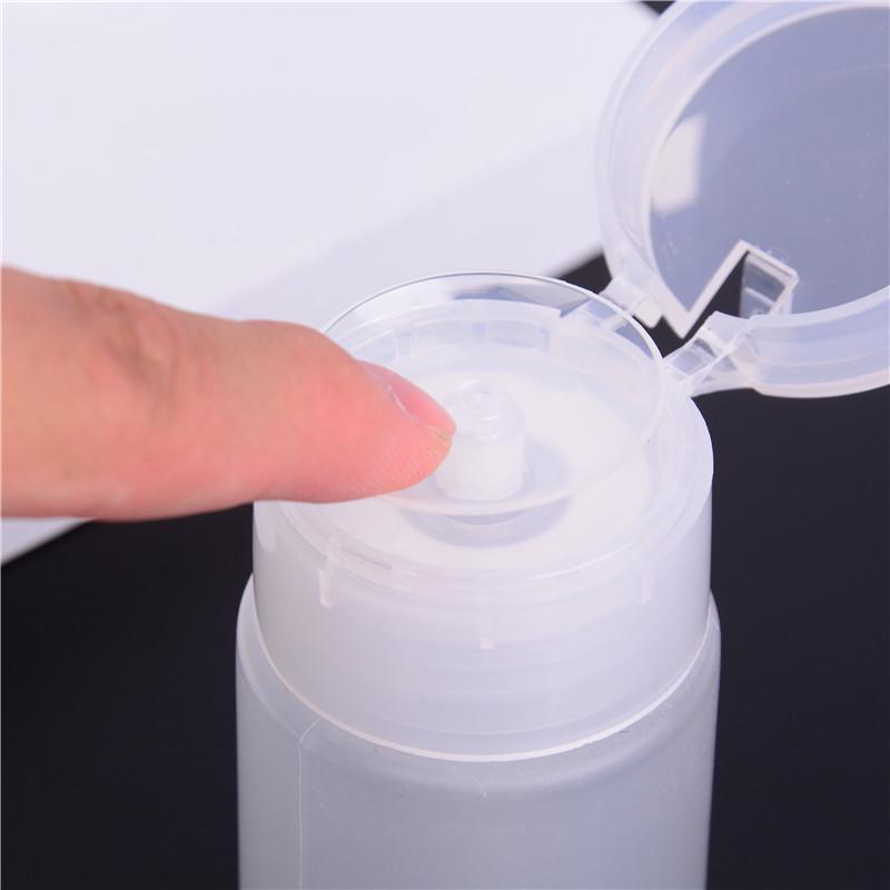 1Pc Nail Art Polish Clean Remover Dispenser Empty Acetone Pump Bottle Container