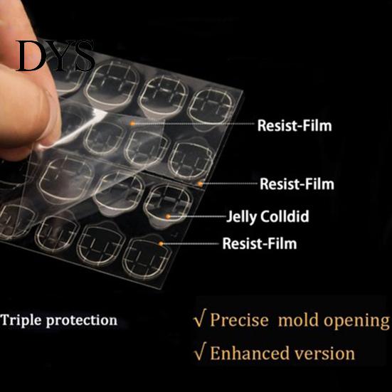 Transparent Nail Glue 10 Sheets Art Invisible Self Adhesive Waterproof Eco-friendly Easy to Apply Super Sticky Extend Nails Portable Double-Sided