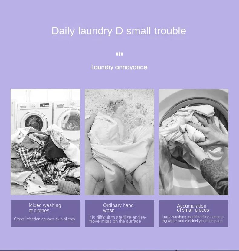 Mini Folding Portable Washing Machine 8L Socks Underwear Panties Retractable Automatic Washing Machine Travel Home Bra Washer