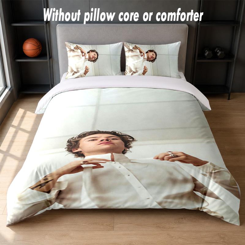 Harry Styles Design Bed Bedding Set 1 Duvet Cover + 2 Pillowcases Soft Breathable Household Bed Linens