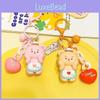 Adorable Jinnew Cream Bear Face Holding Keychain Resin Pendant Cute Decoration Gift
