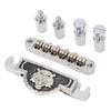 Guitar Roller Saddle Bridge Lion Pattern Metal Electric Guitar Bridge Tailpiece for LP 6mm Silver
