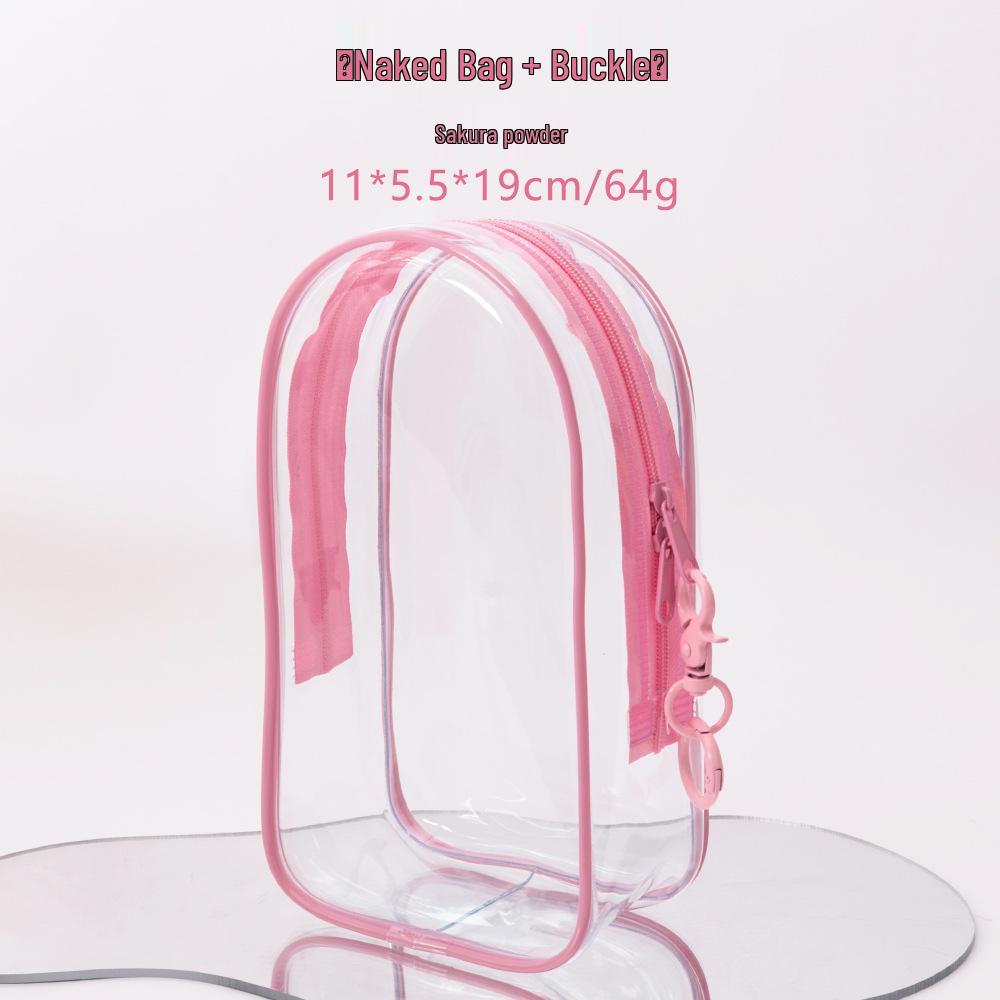 19cm Transparent Doll Stroller Bag - Fashionable, Waterproof PVC, Dustproof, Display Bag for Blind Box Dolls.