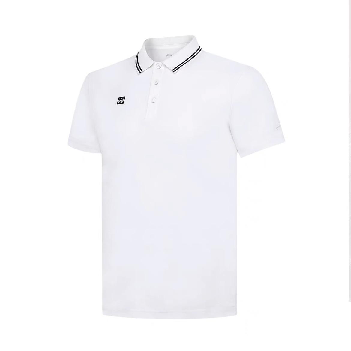 

Li-Ning Мужская рубашка-поло Fitness Series, однотонная, удобная, белая APLT085-1 3XL