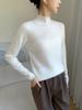 Light & Soft Textured Women's Baby Cashmere Sweater: 10 Colors, 7 Stitches, Rolled Collar, Thickened Knit, Fluffy & Cozy Base Layer
