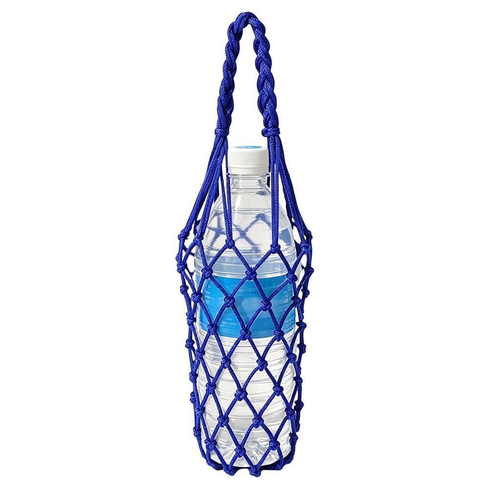 Water Bottle Carrier Crochet Mesh Cup Carrying Storage Water Bottle Purse for Camping Hiking Picnic Travel Running Walking Beach