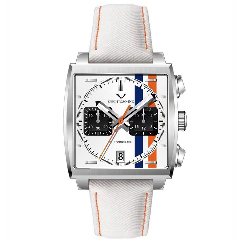

Specht & Söhne 2025 Новые модные мужские часы кварцевые спортивные часы синего цвета из нержавеющей стали VK63 хронограф Reloj Hombre 39MM
