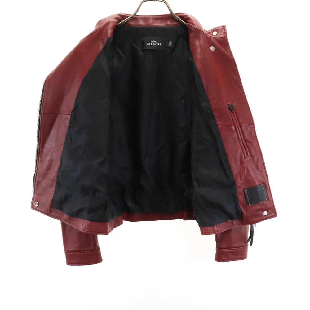COACH F33830 Double riders jacket S Red leather jacket Women Used