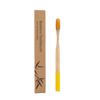 Eco Biodegradable Kraft Box Color Painted Round Handle Adult Soft Ready Stock Customizable Bamboo Toothbrush