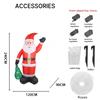 7.87FT LED Light Xmas Inflatable Santa Claus Gift Bag Toy Yard Party Decor Home Decor Supplies Ornaments Christmas Holiday Gift