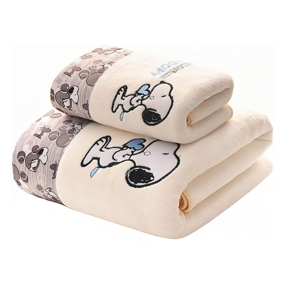 

Set of two Snoopy bath towels and beach and these portable towels are perfect for home or beach trips towels. Soft, antibacterial, odor-resistant, белый