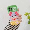 Doodle Nice Girl Love Flower Silicone Soft Shockproof Phone Case For Iphone 12 13 11 Pro Max Promax Cute Ins Cartoon Back Cover