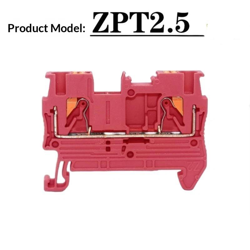 PT2.5 Push-in Terminal Block 1Pcs Anti-corrosion Electrical Cable Connector DIN Rail Type for Outdoor Wiring Projects