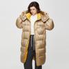 Women's Winter Mid-Length Hooded Goose Down Jacket