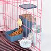 Rabbit Automatic Feeder for Cage Hanging Water Dispenser 17oz Water Bottle Food Bowl for Small Animal Hedgehog Hamster