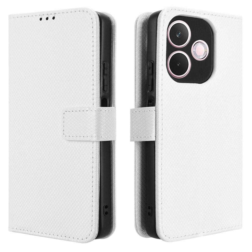 For Oppo A5 Pro 5G Case PU Leather Diamond Texture Wallet Phone Cover