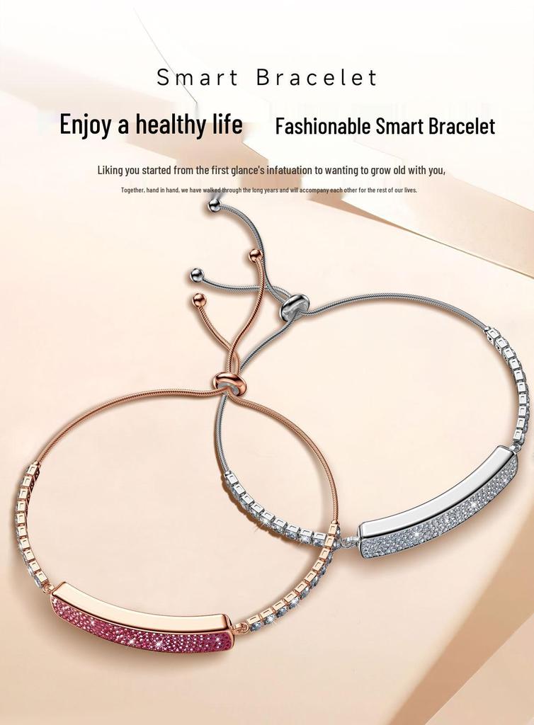 B5 Smart Bracelet Ring for Women - Heart Rate, Blood Oxygen, Pressure Monitoring, Sleep Tracking, Pedometer, and Health Management.