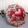1pc Romantic Floral Heart Bouquet Umbrella with Plastic Handle,Vibrant Cartoon Pattern,Multi-functional UmbrellaPT129