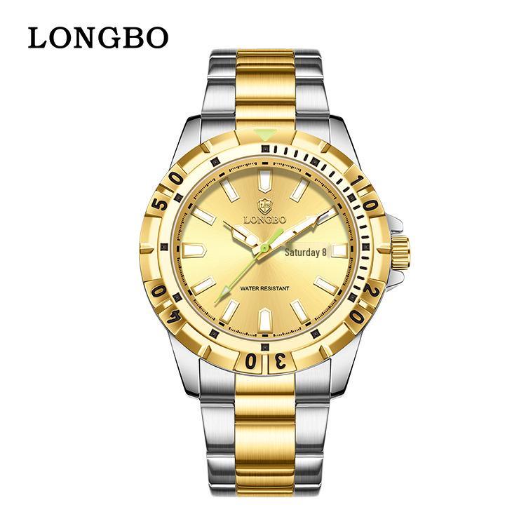 Longbo Men s Luxury Fashion Watch - Trendy  Popular Design золотистый
