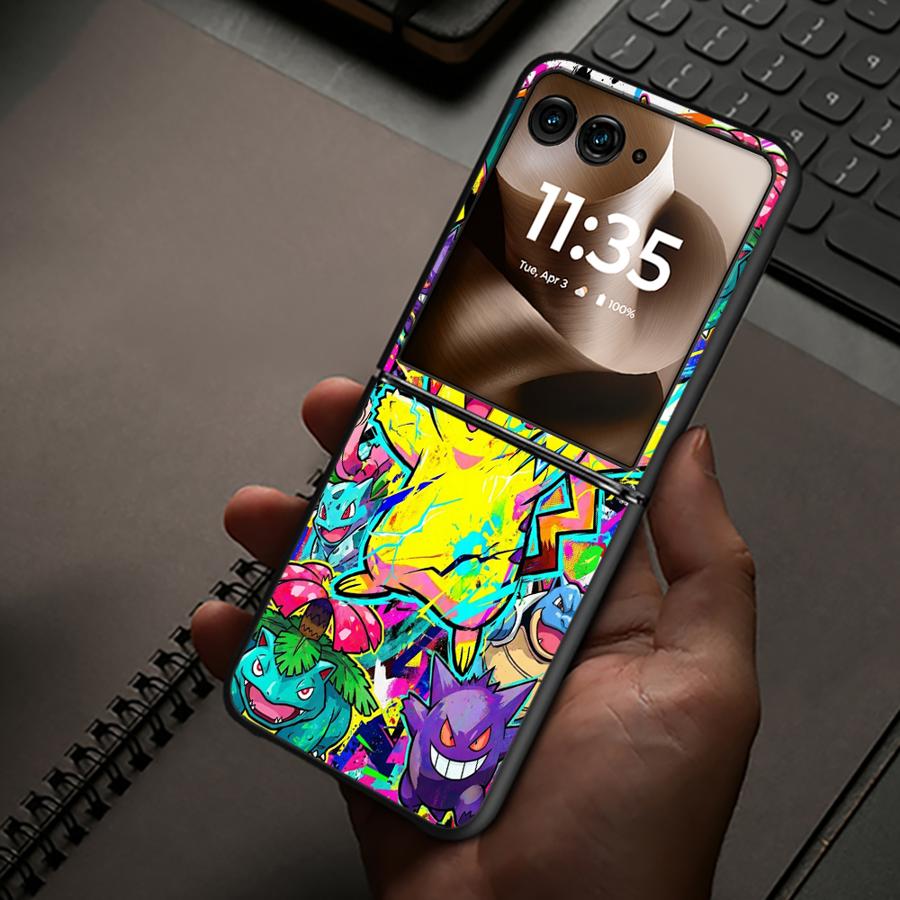 

Задняя крышка телефона Роскошный чехол Funda для Motorola 50 60 Ultra 50/60 Горячий комикс Покемон Арт Motorola Razr 50 Ultra