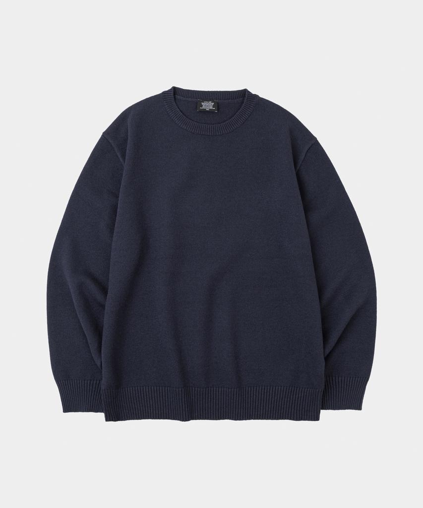 LETTERCOMO Essential Daily Round Knit Navy