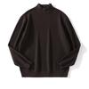 Mens Warm Half Turtleneck Sweater Loose Fit Solid Color Knit Pullover Winter Daily Wear