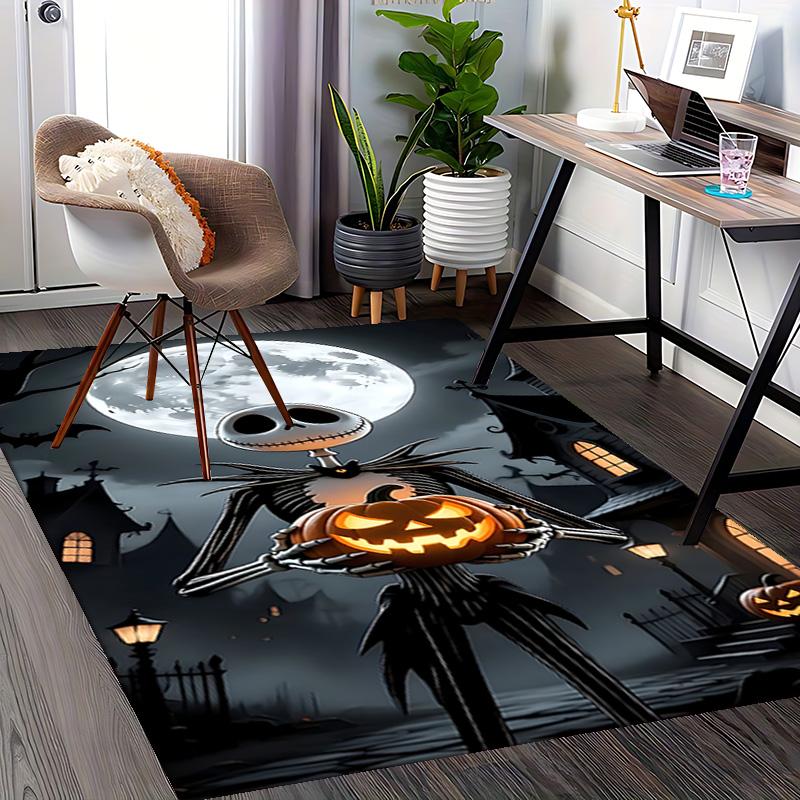 1pc Nightmare Before Christmas Carpet for Playroom Bedroom Living Room Sofa Home Decor,Game Area Rug Non-slip Floor Mat. D7280127