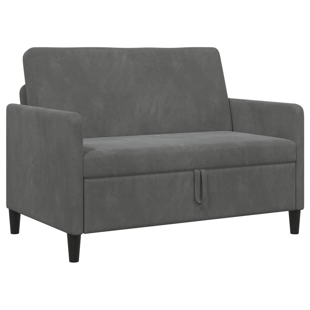 Storage Sofa in Dark Grey 122 x 78 x 87 cm Polyester
