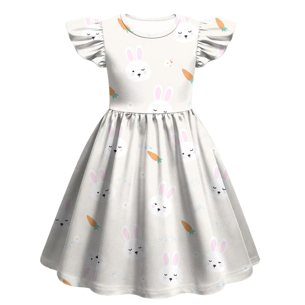 Vestido Infantil Casual de Moda com Manga Morcego