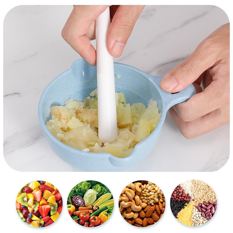 Dětská miska na mletí příkrmů dětský ruční mixér sada nástrojů na vaření ovocných příkrmů pro děti