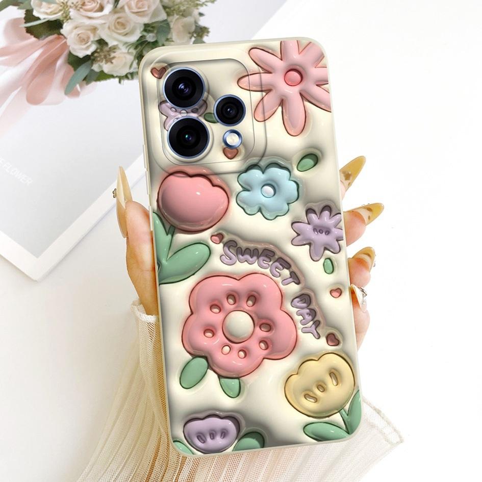 For OPPO Reno 15 5G Case Reno 15 Pro Cover CPH2813 CPH2825 New Stylish Flower Soft Silicone Phone Case For OPPO Reno15 15c Shell