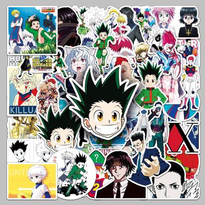 50 Hunter X Hunter Waterproof Graffiti Stickers for Suitcases, Skateboards, Scooters, Computers, Tablets, and Cartoon Decorations.