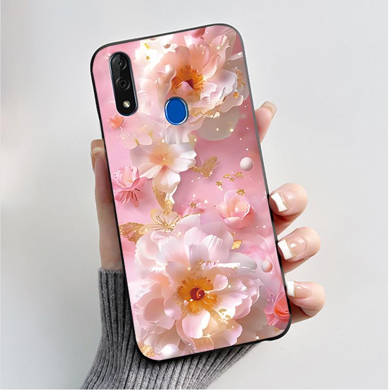 Printing Pattern Case For ZTE Blade V10 Fundas Shockproof Coque Capa Soft Silicone Black Shell Cover Cute Flower Cartoon Casing