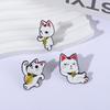 DIY Enamel Pins Turbo Granny Cat Spying Metal Badge New Lapel Pin  Clothes Decoration
