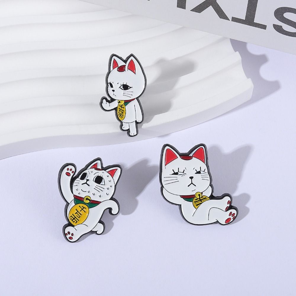 DIY Enamel Pins Turbo Granny Cat Spying Metal Badge New Lapel Pin  Clothes Decoration