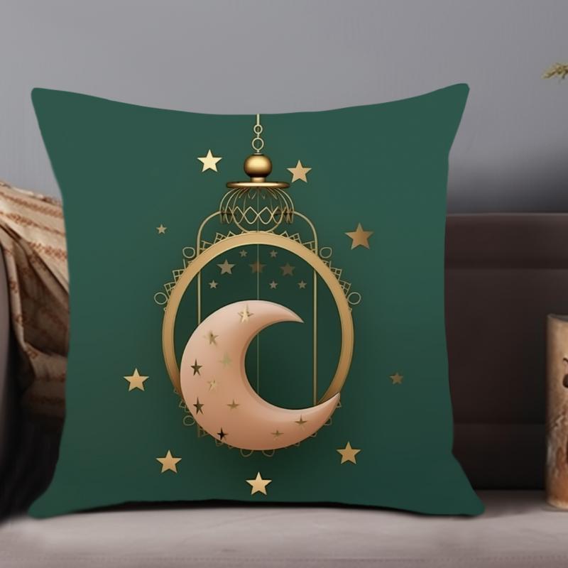 1 x doppelseitig bedruckte Kissenbezüge mit Ramadan-Motiv. (17,7"*17,7") Traditionelle Kissenbezüge für Zuhause, Dekoration für Zimmer, Bett, Sofa, Stuhl, ohne Kissenkern