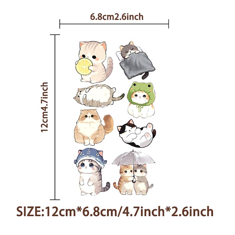 10Pcs/Set  Cartoon Cat Temporary Tattoo Stickers Cute Cat Children Waterproof Tattoo For Kids Funny Birthday Gift
