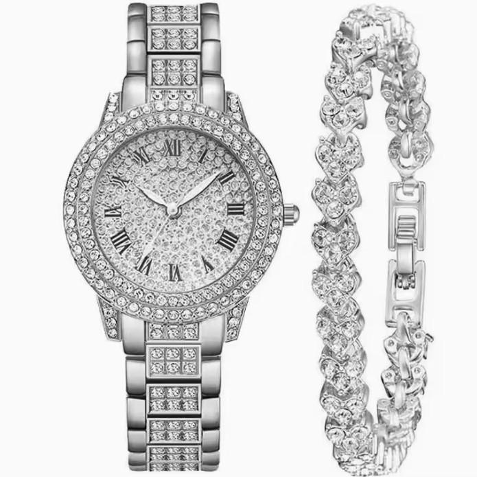 Cornucopia Watch Gypsy Women'S Watch Steel Belt Full Diamond Temperament Women'S Watch Strap Rhinestone Women'S Quartz Watch